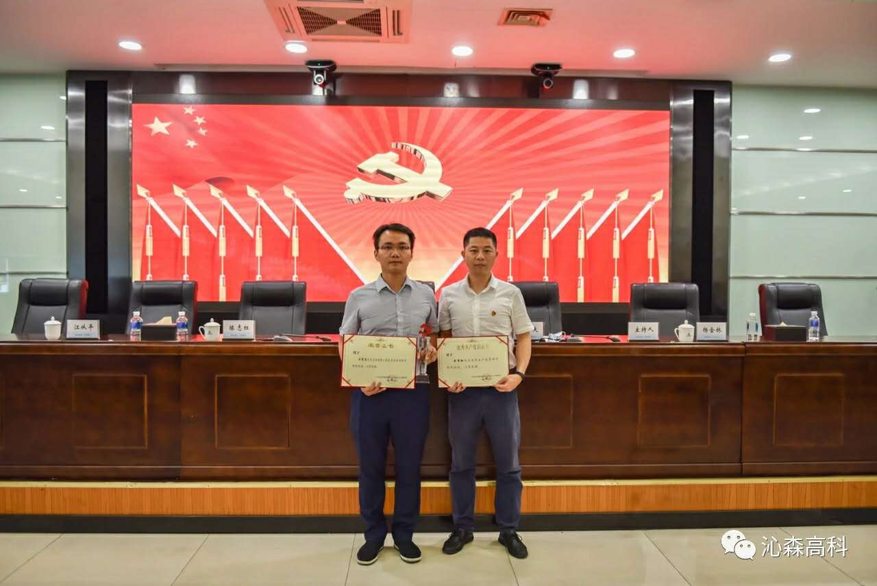 沁森高科榮獲“建黨九十九周年”長沙高新區(qū)“支持黨建工作優(yōu)秀企業(yè)家”、 “優(yōu)秀共產(chǎn)黨員”榮譽稱號